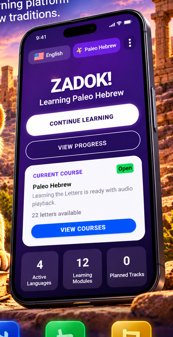 ZADOK home screen